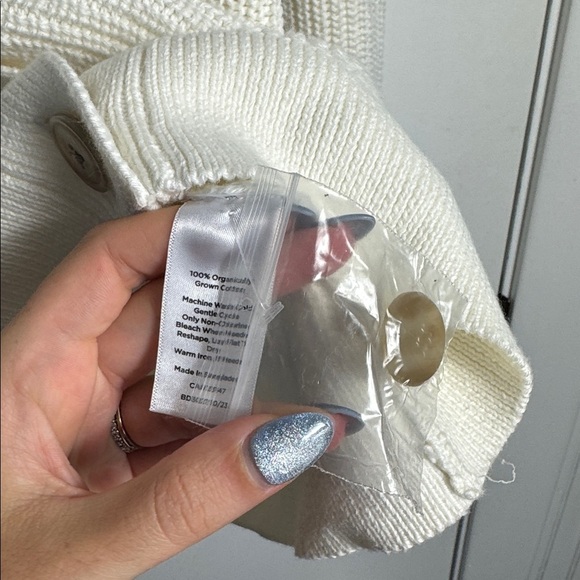 NWT Haven Well Within Organic Cotton Shaker Stitch Cardigan Size XL - Picture 4 of 7